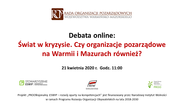 Podsumowanie debaty o sytuacji organizacji w czasie epidemii