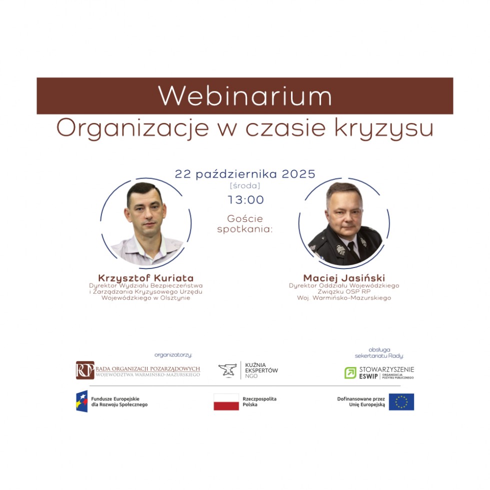 Webinarium: Organizacje w czasie kryzysu